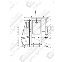 Стекло двери левое ZL50G (New)
