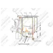 Стекло двери левое нижнее LONKING LG833, CDM856