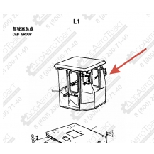 Стекло боковое левое старого образца для SDLG LG936 (2006-2008 г.)