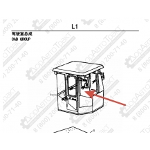 Стекло боковое правое старого образца для SDLG LG936 (2006-2008 г.)