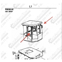 Стекло двери правое старого образца для SDLG LG936 (2006-2008 г.)